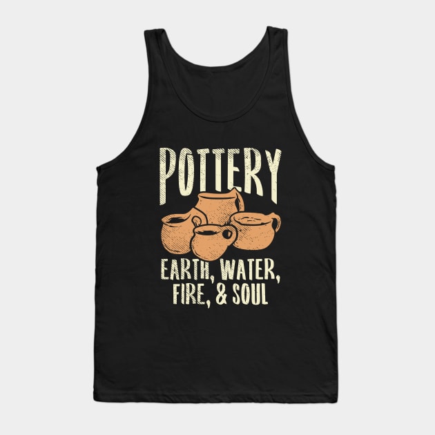 Pottery - Earth, Water, Fire & Soul Tank Top by maxdax